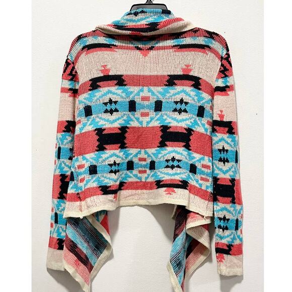 Moon Collection - Women's Aztec-Print, Open, Cardigan Sweater (size S) - Picture 2 of 2